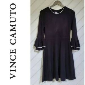 Vince Camuto Black Sweater Dress Whi